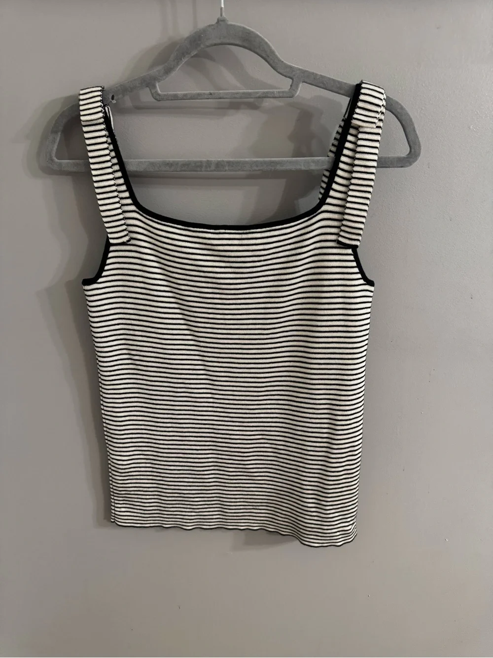 Ann Taylor Black & White Striped Tank - Picture 2 of 4